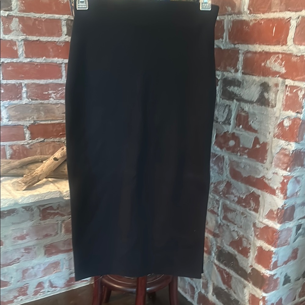 Express Black Midi Pencil Skirt with side slit